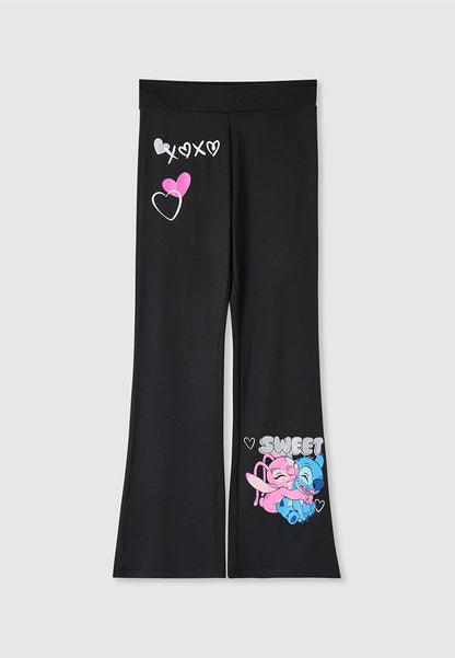 Flare leggings with Stitch® and heart print for Girls