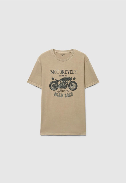 Men's Motorcycle Print T-shirt