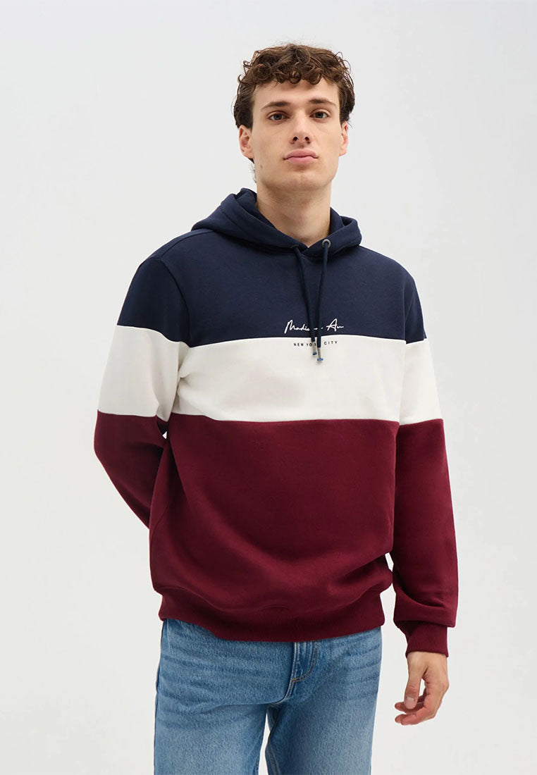 Men's Block Hoodie with Slogan