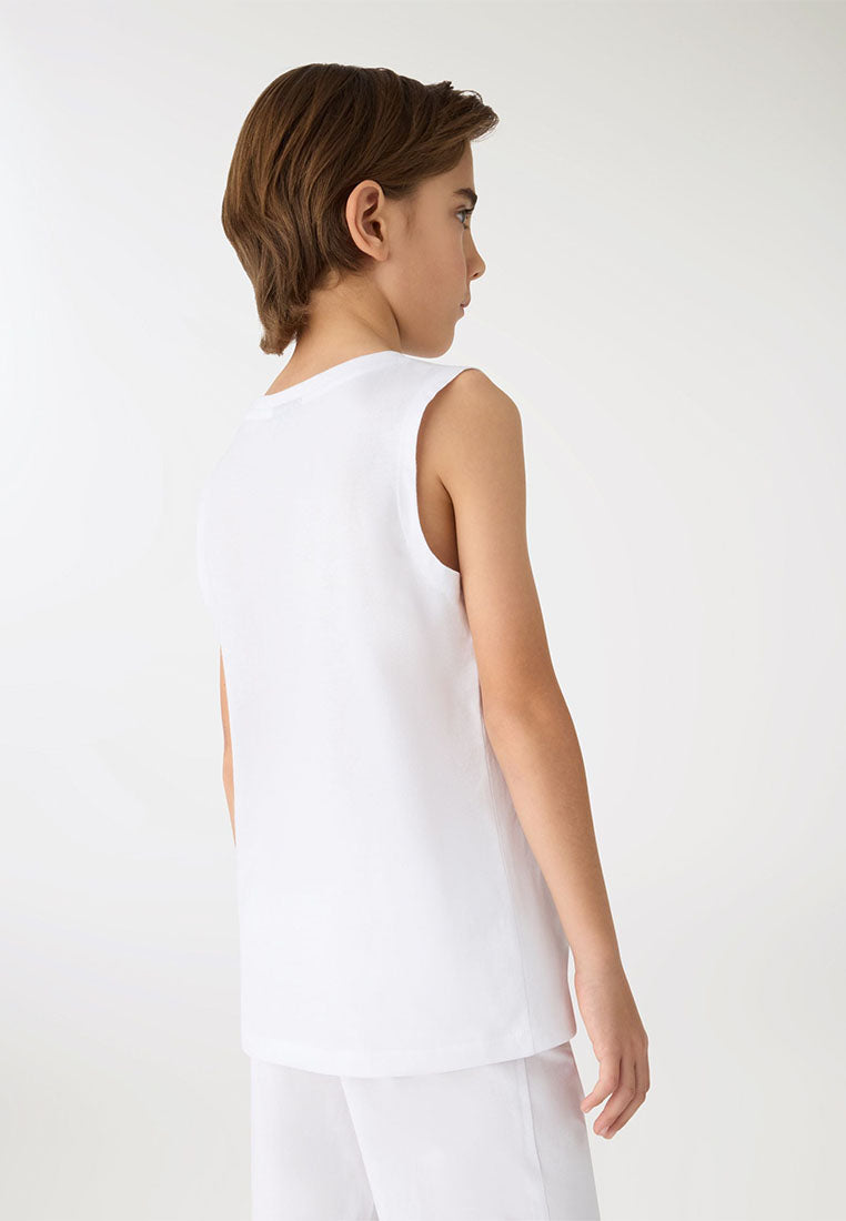Boys Plain Colour Tank Top