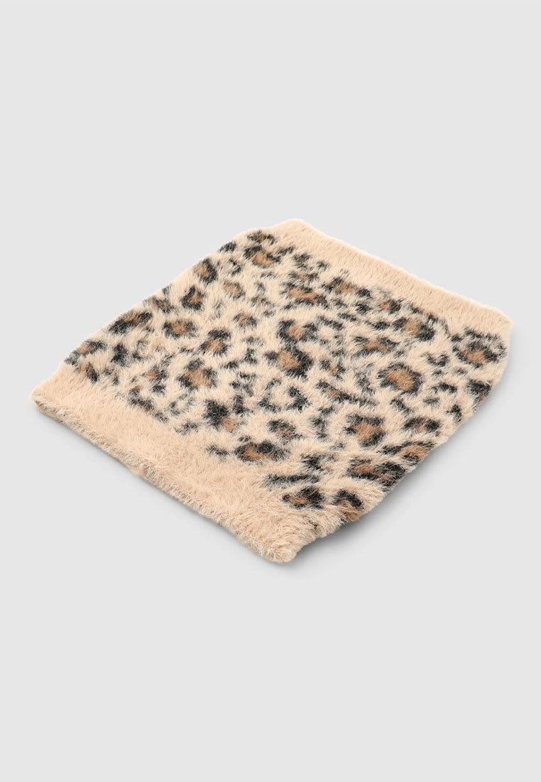 Furry Spotted Neck Warmer for Girls