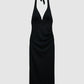 Women's Ribbed Halter Midi Dress