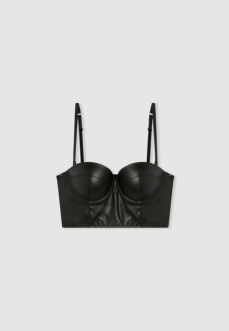 Women's Faux Leather Bra