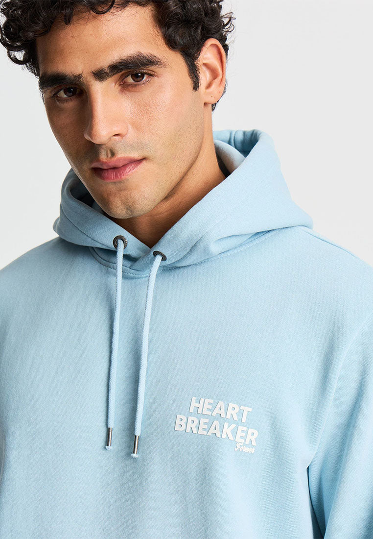 Men's Hooded sweatshirt with printed lettering