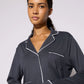 Women's Plain Pajama set with Shirt and long Trousers