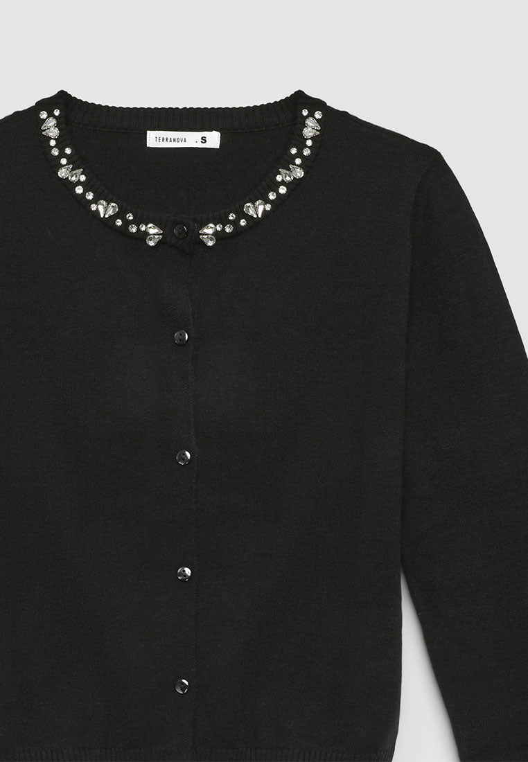 Women's Cardigan with jewel embellishments