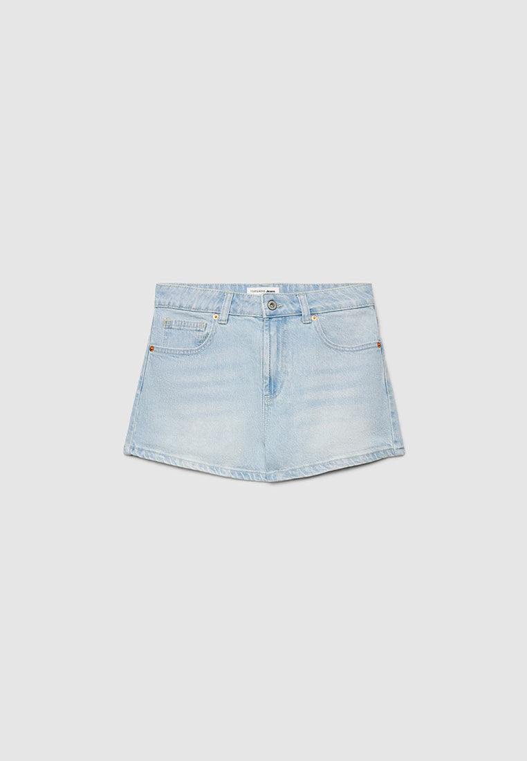 Women’s Mid-Rise Clean Cut Denim Shorts