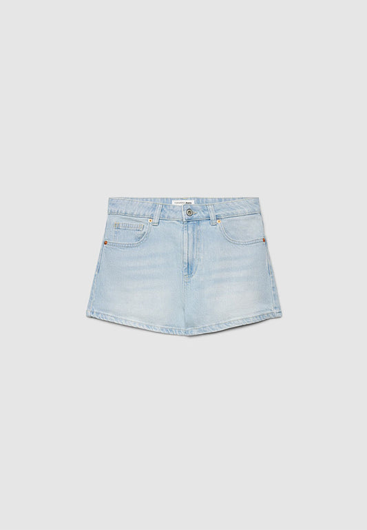 Women’s Mid-Rise Clean Cut Denim Shorts