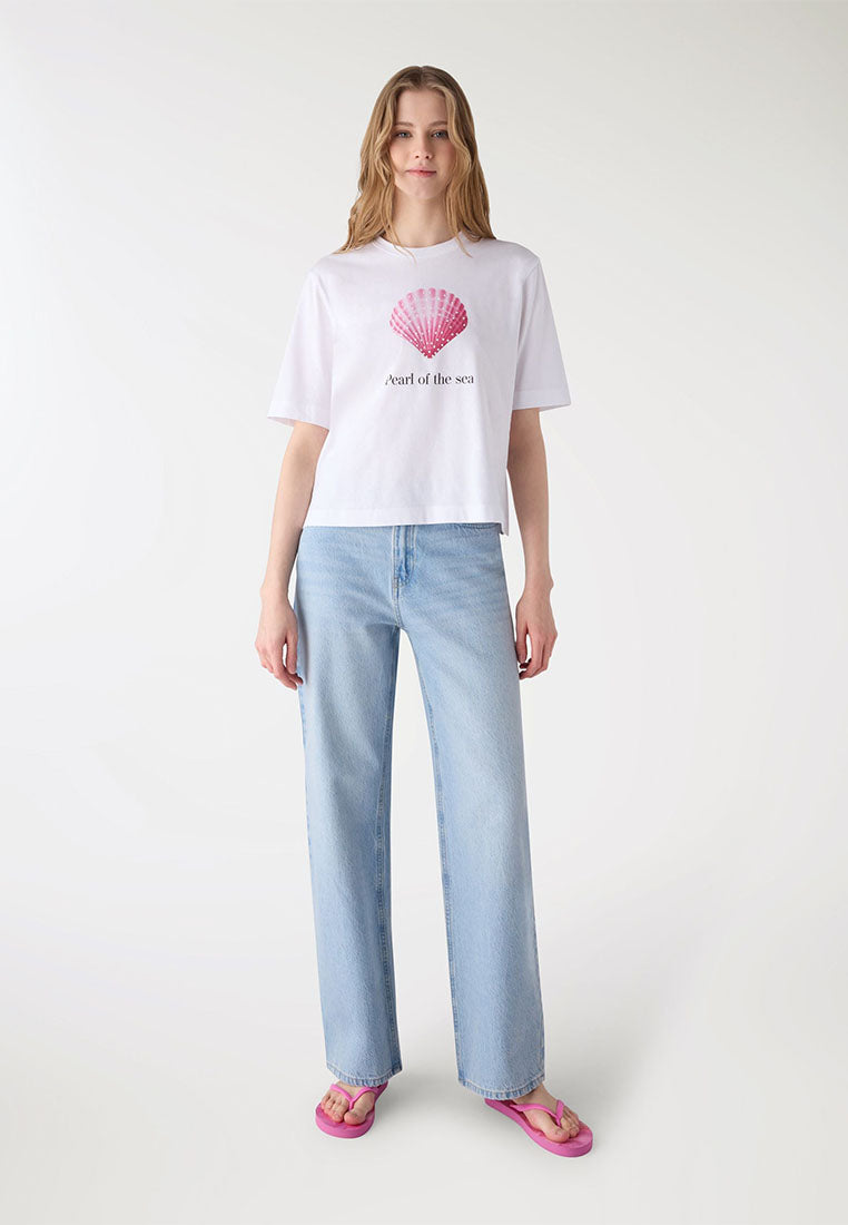 Women's Sea print T-shirt