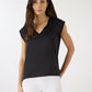 Women's Satin V-neck Top