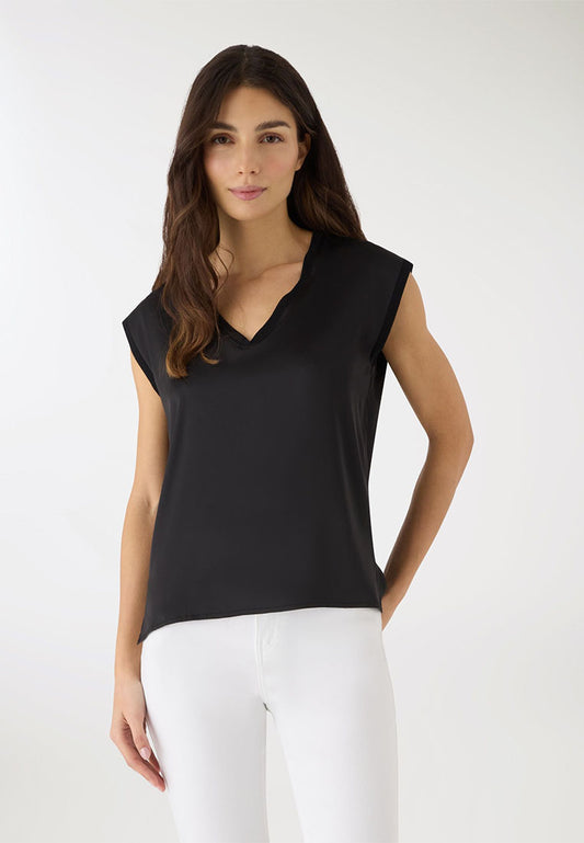 Women's Satin V-neck Top