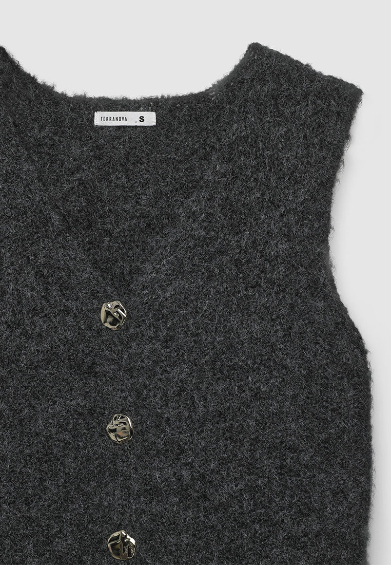 Women's Buttoned cardigan vest
