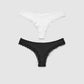 Women's Pack of 2 Brazilian briefs with lace trim