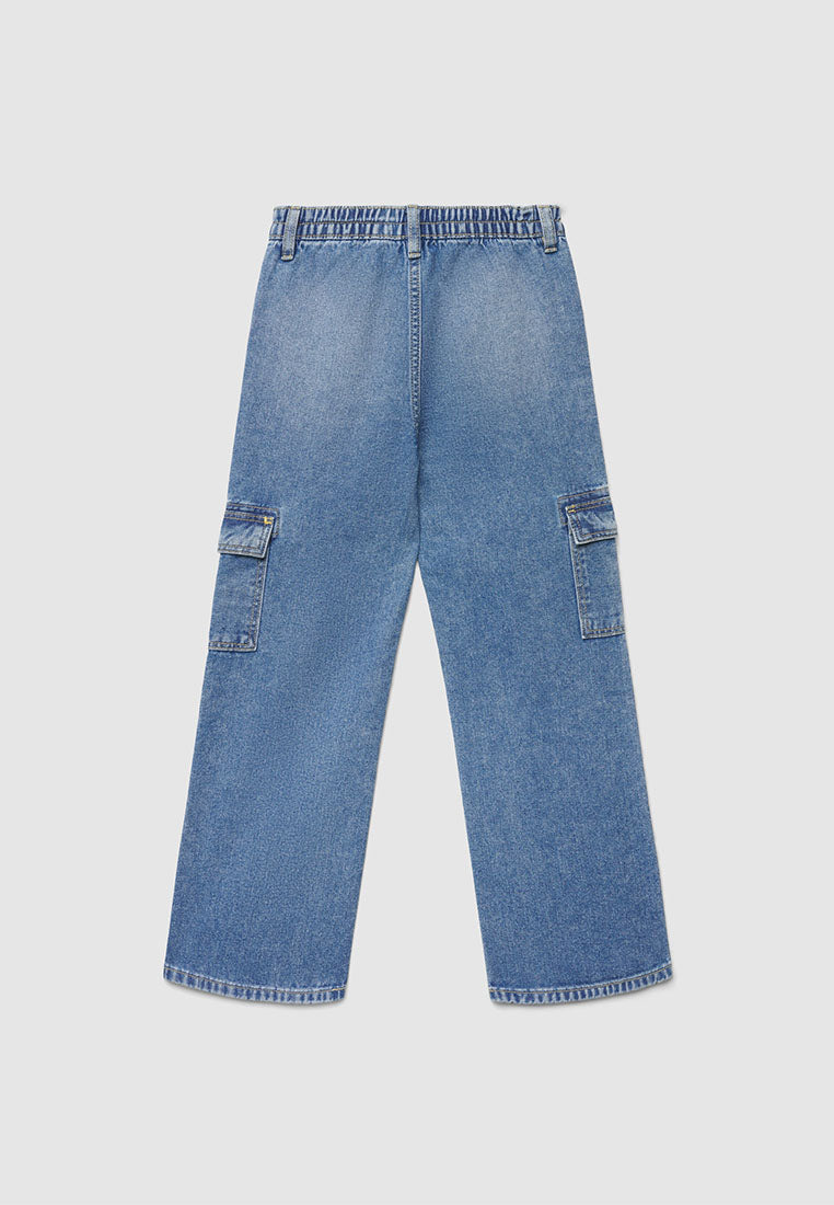 Loose Fit Cargo Jeans for Girls