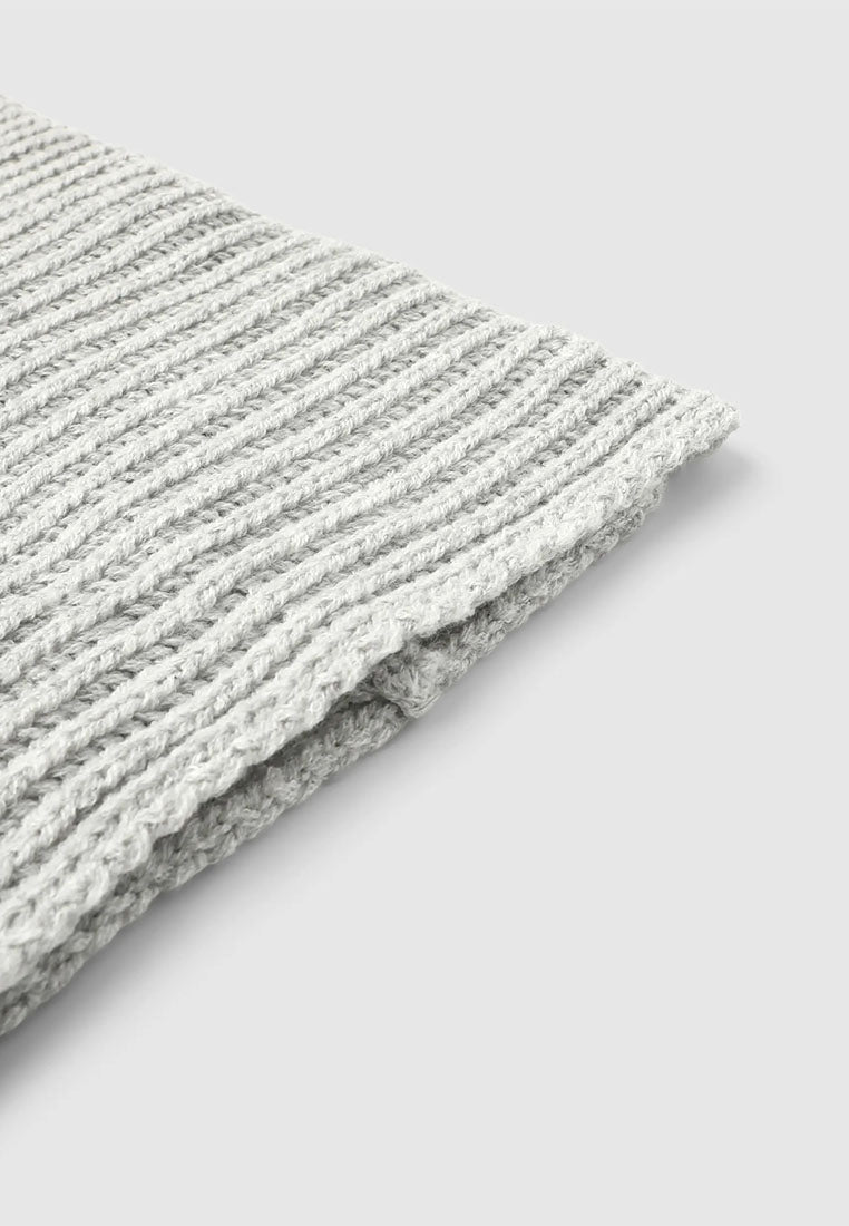 Solid-colour ribbed neck warmer for Boys