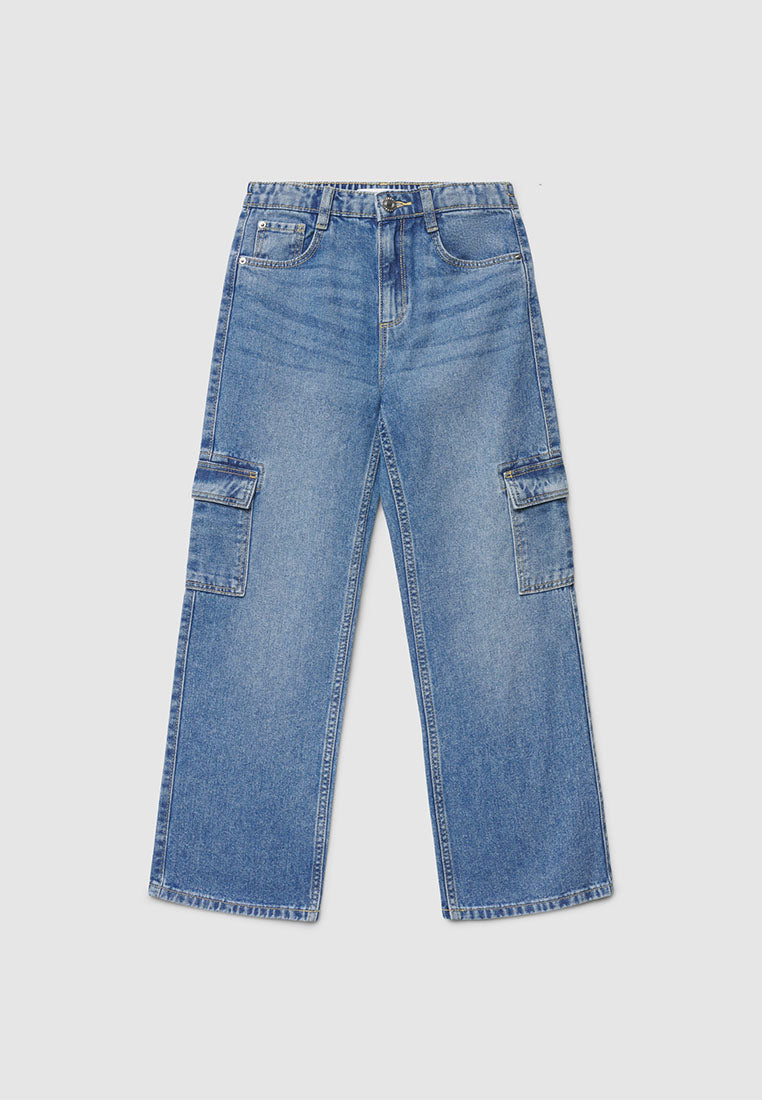 Loose Fit Cargo Jeans for Girls