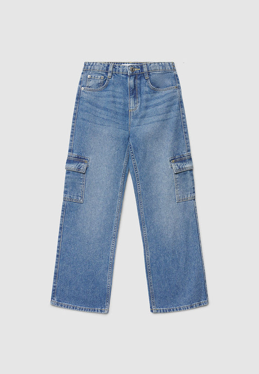 Loose Fit Cargo Jeans for Girls