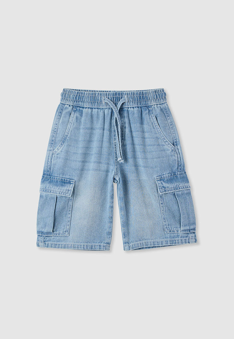 Ripped Jeans with Slogan Shorts for Boys