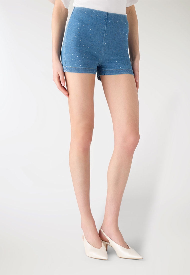 Women's Rhinestone Denim Shorts