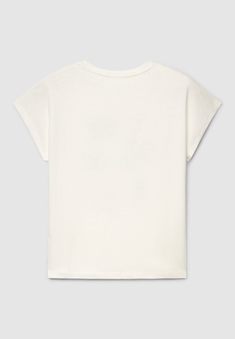 Women's "Magnifique" Feather Rolled-Sleeve Tee