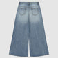 Crystal Studded Wide-Leg Denim for Girls