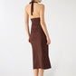 Women's Ribbed Halter Midi Dress