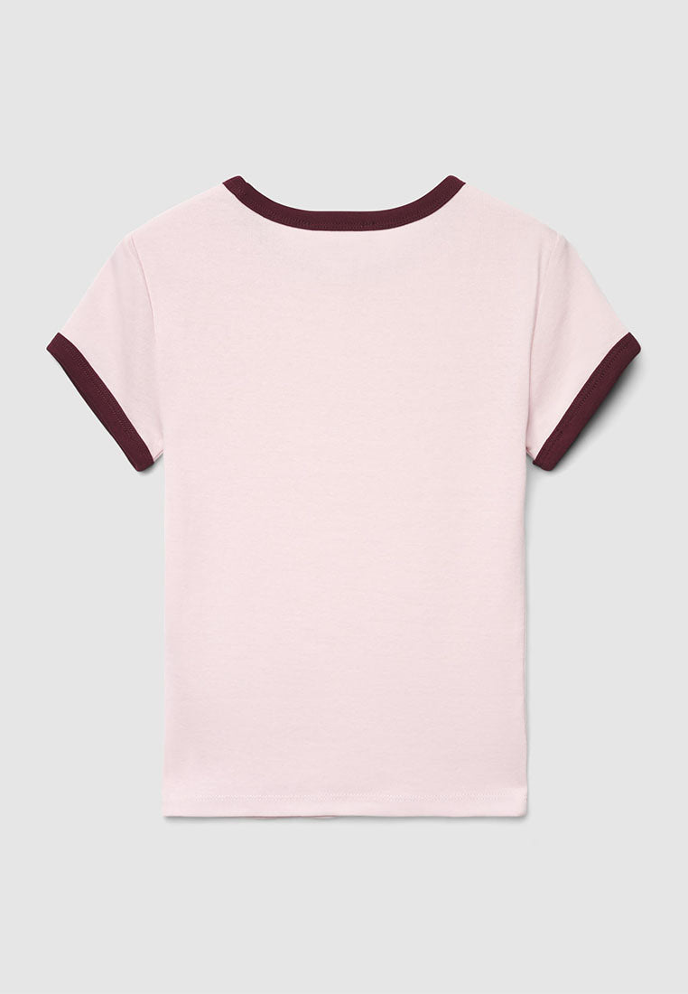 Women's Contrast Trim Crop T-Shirt