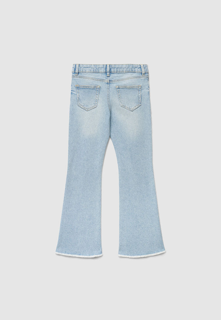 Ripped Flared Jeans for Girls