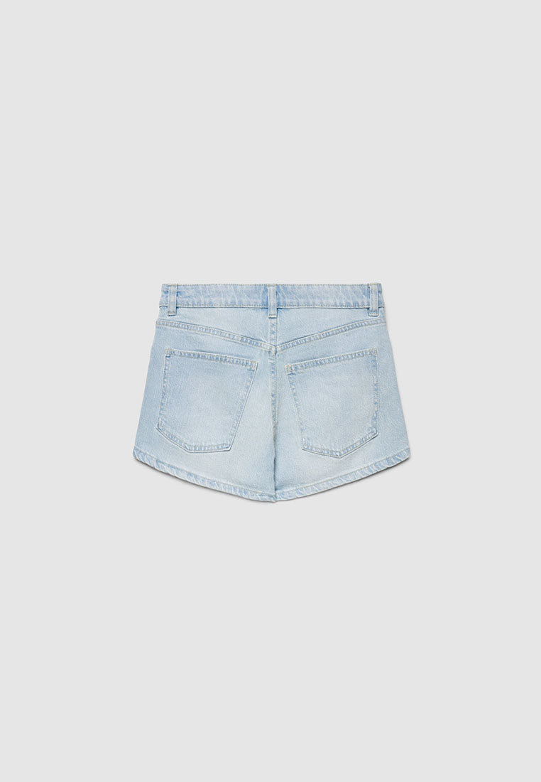 Women’s Mid-Rise Clean Cut Denim Shorts