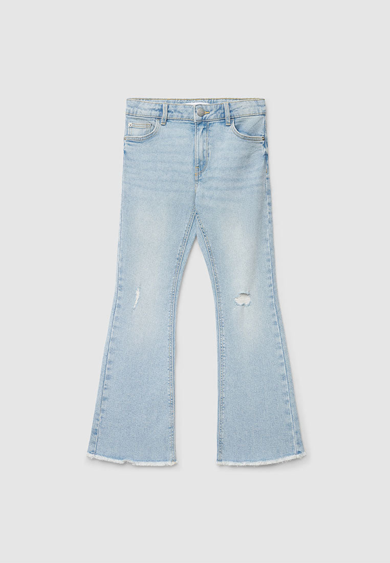 Ripped Flared Jeans for Girls