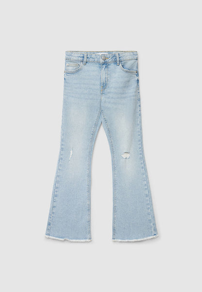 Ripped Flared Jeans for Girls