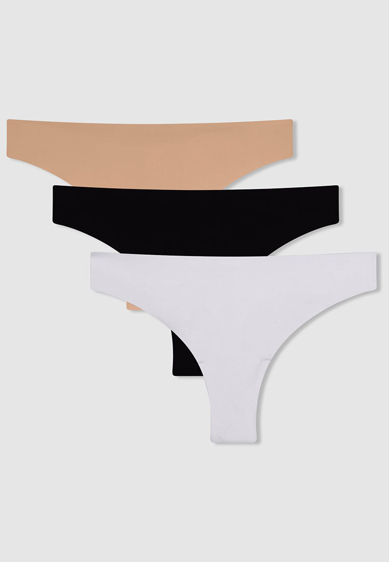 Women's Seamless Laser-Cut Thong Panties