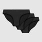 Women's Pack of 3 plain-colour briefs