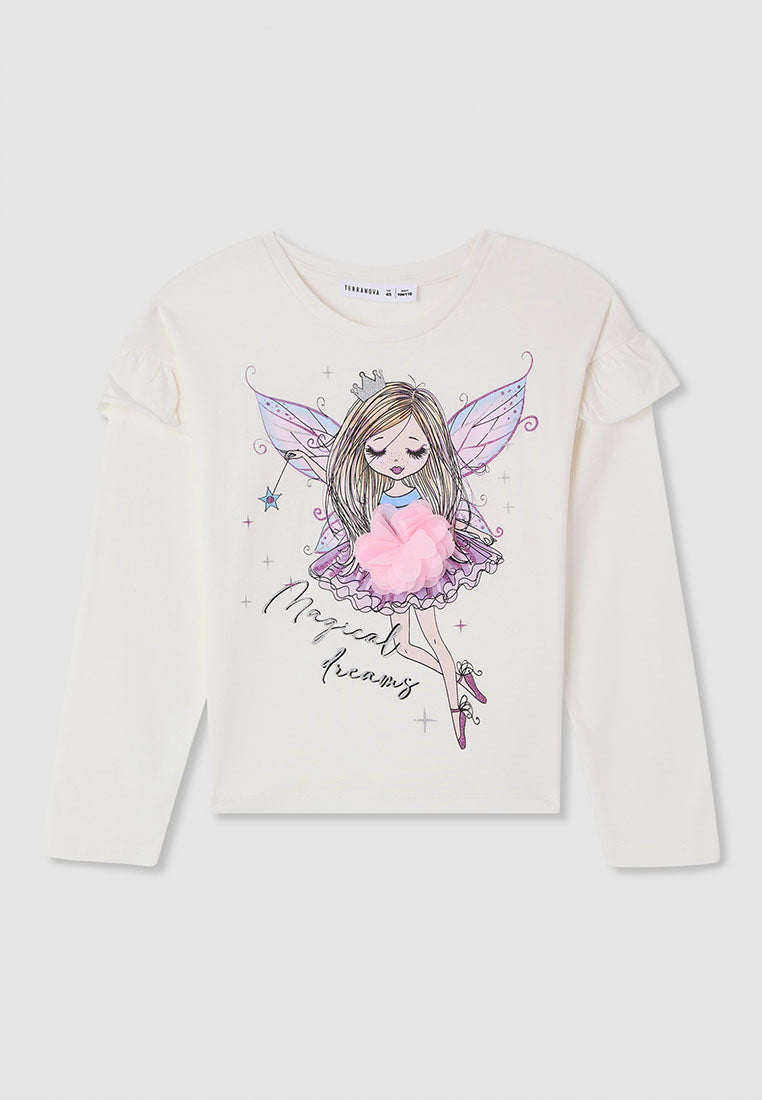 Kids Girls Long-sleeved T-shirt