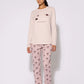 Women's Pajama set with top and striped trousers
