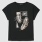 Women's "Magnifique" Feather Rolled-Sleeve Tee