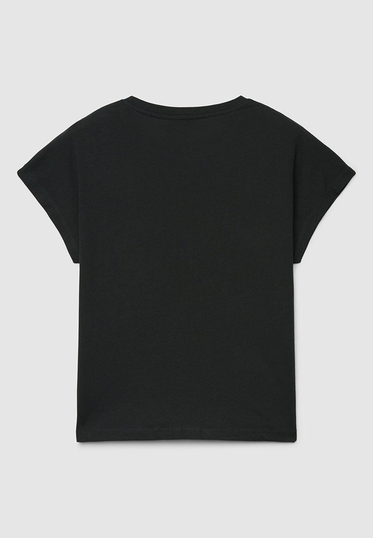Women's "Magnifique" Feather Rolled-Sleeve Tee