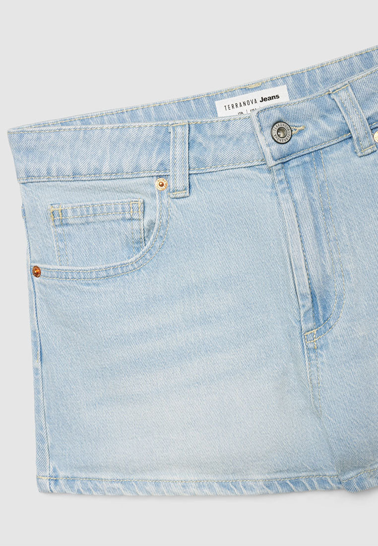 Women’s Mid-Rise Clean Cut Denim Shorts
