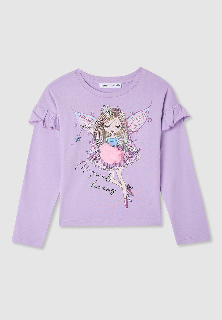 Kids Girls Long-sleeved T-shirt