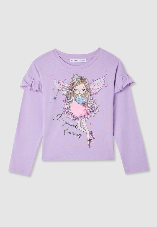 Kids Girls Long-sleeved T-shirt