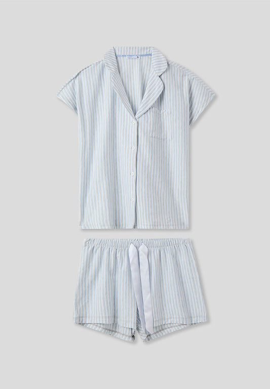 Women's Striped Short-Sleeve Pajama