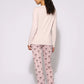 Women's Pajama set with top and striped trousers