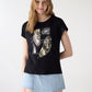 Women's "Magnifique" Feather Rolled-Sleeve Tee