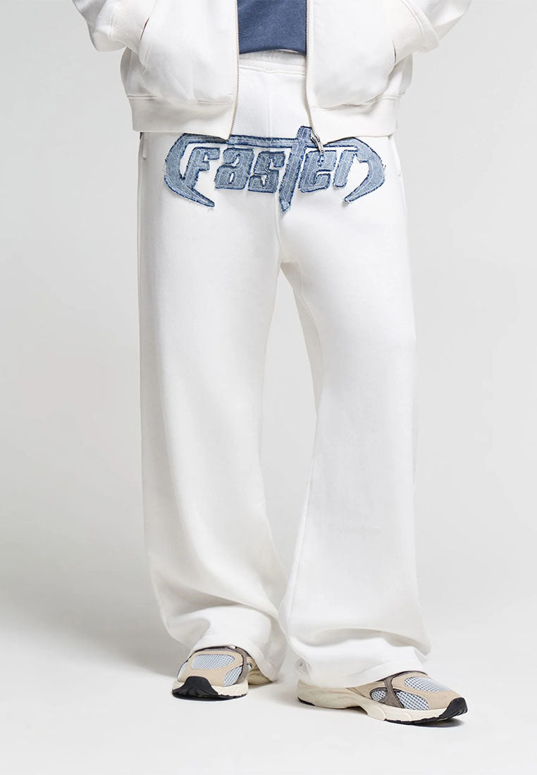 Men's "Faster" embroidered patch Sweatpants
