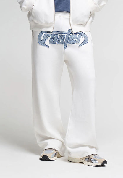 Men's "Faster" embroidered patch Sweatpants