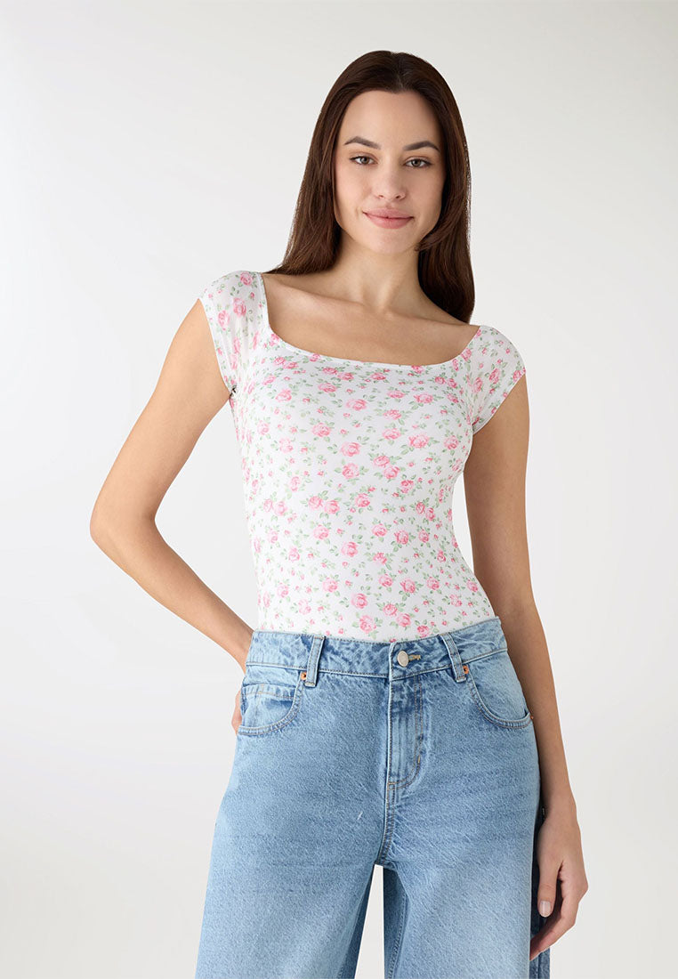 Women’s Rose Scoop-Neck Bodysuit