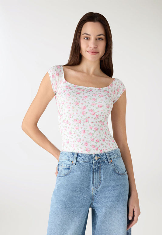 Women’s Rose Scoop-Neck Bodysuit