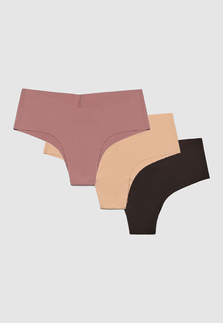Women's Pack of 3 V-cut culotte briefs