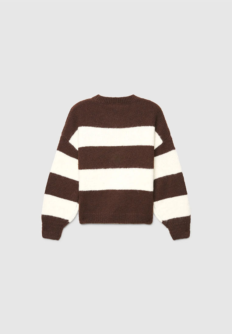 Women's striped jumper with lettering