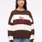 Women's striped jumper with lettering